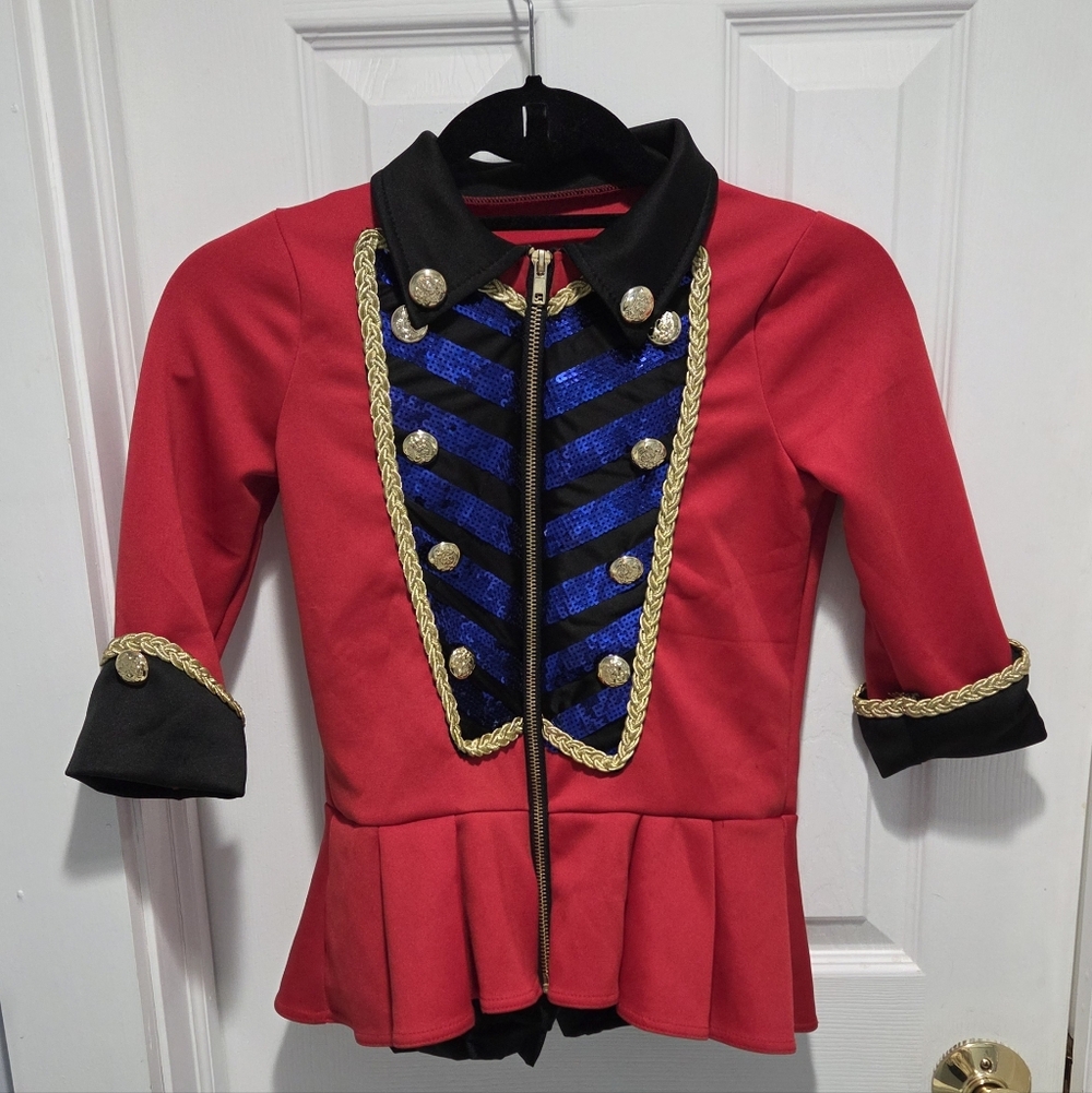 Weissman Red and Black Ringmaster Costume With Jacket with Biketard